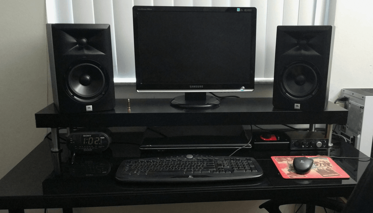 IKEA hack music studio desk